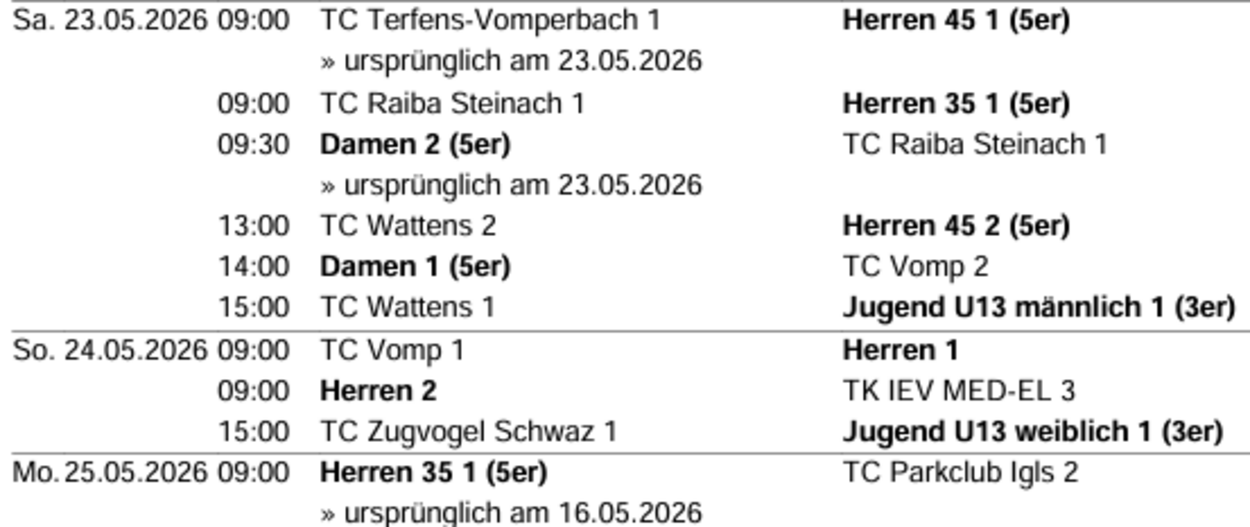 3. Runde Mannschaftsmeisterschaft