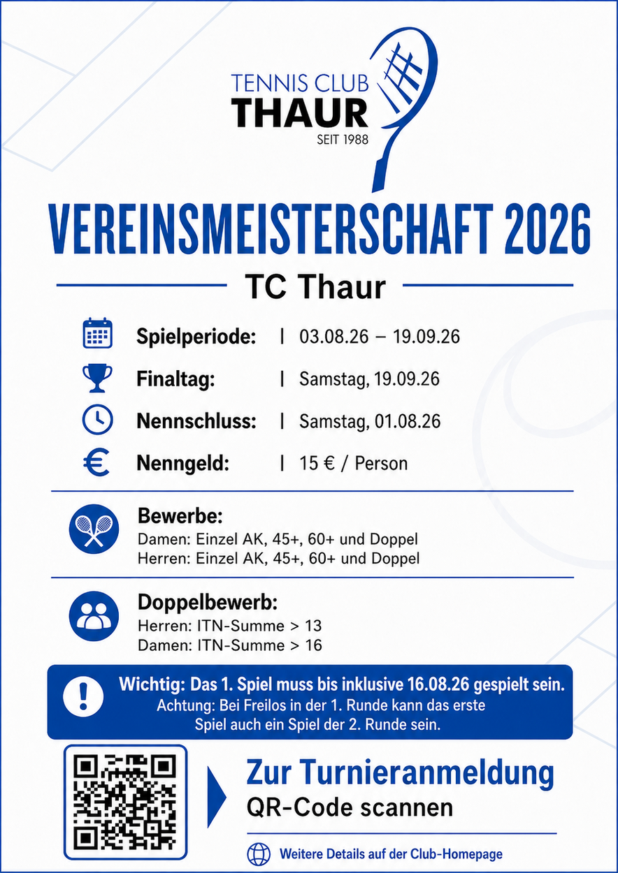 Vereinsmeisterschaften 2026